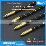 Yeezy Lace With Screw Bullet Metal Tips Including Tiny Screws & Free Screwdriver - Customized Screw on Lace Aglet - 26 mm thumbnail-4