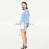 2017 Summer the Newest Side Zip Fastening Faux Suede Shorts With Front Cape thumbnail-6