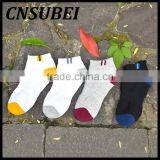 Summer Mens Color Block Casual Combed Cotton Ankle Socks thumbnail-2