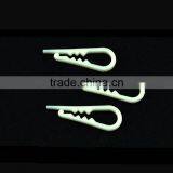 6.3cm Milk White U Shape Plastic Shirt Collar Clips With Teeth thumbnail-1