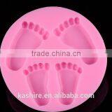 Wholesale Safety Mini Foot Shape Silicone Chocolate Mould,soap Mold,diy Cake Mould thumbnail-2