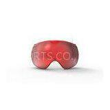 TPU Revo Green Red Snowboarding Goggles with Flexible Lens and Strap