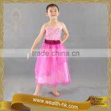 Lace Flower Waist Ruffle Princess Girls Dresses