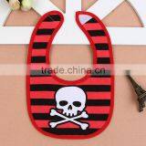 Cotton Fabric With Peva Backing Alternative Skull Crossbones Baby Bib thumbnail-4