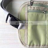 RFID Blocking Three Pocket Beige Color Nylon Passport Holder Belt thumbnail-5