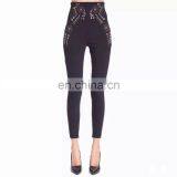 NO MOQ Fast Shipping New Fashion Show High Waist Narrow Pants thumbnail-1