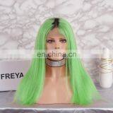 Whosale Price 2018 Hot Selling Green Color Natural Hairline Full Lace Wig thumbnail-1