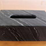 Black Wooden Marble Bathroom Paper Holders Marble Tissue Box thumbnail-2