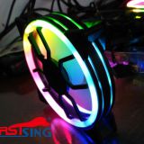Firstsing 12025  Sleeve bearing Double ring RGB LED Computer Case PC Cooling Fan