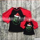2021 Christmas Mommy and me T-shirt Tops Children Boys Girls Raglan Sleeve Tees Holiday Mom and Kids Clothing
