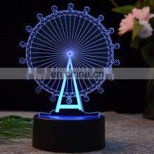 7 Colors Touched Changed Acrylic Panel 3d Led Night Light for Decoration thumbnail-3