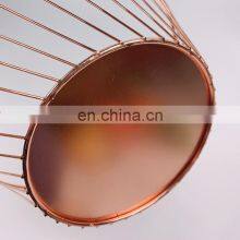 Countertop Fruits Bowl Food Holder Steel Mesh Rack Kitchen Drawer Gold Iron Baskets Metal Fruit Wire Basket thumbnail-5