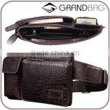 Good Quality Sport Crocodile Pattern Cow Leather Chest Pack Fashion New Style Waist Bag Leisure Single Shoulder Bag for Men thumbnail-1