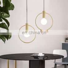 Modern Acrylic Ball Pendant Lamp Gold Pendant Light Home Lighting Fixture