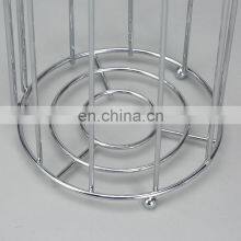 OEM Diamond Series Bathroom Metal Vertical Standing Paper Dispenser Toilet Tissue Paper Roll Storage Shelf Toilet Paper Holder thumbnail-5