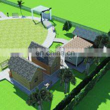 Cheap Steel Frame Kit Home Cabins With Terrace for Rent Green Farm House Small Kit Homes in Australia thumbnail-2