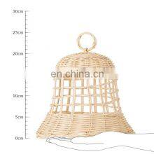 Set Of 2 Wicker Rattan Bells Ornament, Christmas Bell Rattan DecorDecor Christmas Trees Kid Toy WHolesale thumbnail-2