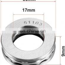 51103 Thrust Ball Bearings 17mm x 30mm x 9mm Bearing Steel Single Row Roller