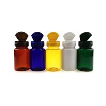 Custom 100 150 200 250 300 400 ml pet plastic packaging vitamin empty white pill bottles medical amber capsule bottle