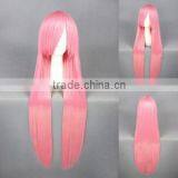 High Quality 100cm Long Straight Kuroko No Basketball Cosplay Hair Wigs Momoi Satsuki Pink Synthetic Anime Wig Party Wig thumbnail-5