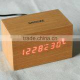 Desk Digital Jumbo LED Wood Clock Vintage Table Wooden Alarm Clock thumbnail-2