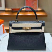 Top-Grain Cowhide Keli Bag With Inner Stitching of Calfskin, Hand-Held Bag, Shoulder Lock Mouth Bag, Genuine Leather Women′s Bag thumbnail-4