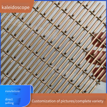 Antiqued Jujube-red and Bronze-colored Partitions, Black, Gray, Red and Blue Metal Woven Decorative Nets, Decorative Patterns Like Pimpled Surface, Zigzag, Square and Grid thumbnail-1