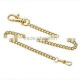 Gold Plated Stainless Steel Lobster Clasp Pocket Watch Chain
