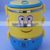 2015 Newest CCLB-H005(3) Promotion Cartoo Three Layer Heated Insulation Lunch Box (Accept OEM) thumbnail-2