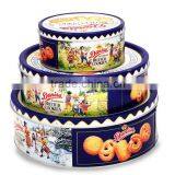 Round Printed Cookie Tin Box Set of 3 Pcs thumbnail-1