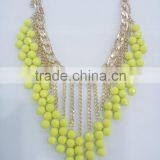 FASHION BEAD/CHAIN FRINGE NECKLACE thumbnail-2