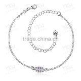 SPA013 925 Silver Plated Jewelry Brass Design Anklet thumbnail-4