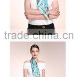 100% Silk Jacquard Shawl, Triangle Neck Scarf thumbnail-5