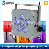 Wireless Led Flat Par Light 6x18w 6in1 Rgbwauv Led Par Light Battery Powered