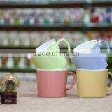 2016 new colorful glaze ceramic cheap soup mugs with handle