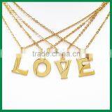 Initial Pendant Gold Chain Necklace thumbnail-2