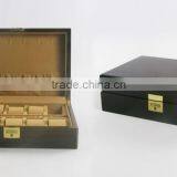 Black Gloss Lacquered Wooden Storage Box Watch Case