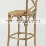 Antique Wooden Armless Bistro Counter Stool/ High Chair thumbnail-4
