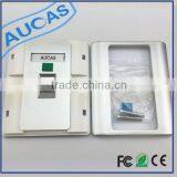 Network Cable Silver Faceplate Single Dual Four Port