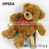 novelty soft animal golden teddy bear plush backpack