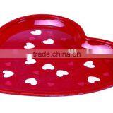 Eco Friendly Heart Shaped Melamine Plate Trays