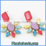 Wholesale Acrylic Flower Shape Statement Stud Dangle Earrings CE-D005