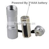 Cheap Aluminum 9 Led Flashlight With White Box Packing thumbnail-5