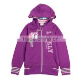 (F3033) purple nova baby girls fashion autumn winter hoodies printed cartoon children outwears