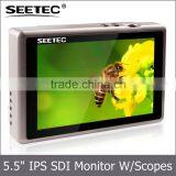 5.5 Inch Full hd 1080p Cctv Lcd Monitor With Ips Panel Internal Colorbar Embedded Audio Meter High Resolution