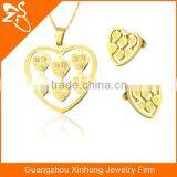 Hot Fashion Cross With Crystal Set Stainless Steel Necklaces and Earrings Set thumbnail-3