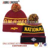 Winter Jacquard New Design Acrylic Beanie Hats With Top Ball thumbnail-3
