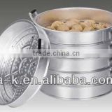Aluminum multilayer steamer with two kind of handles