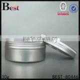 30g Skin Care Cosmetics Cream Jar With Silver Painting, Vanishing Aluminum Cream Jars thumbnail-1