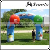 OEM custom special inflatable chocolate "M&M" bean archway for advertising